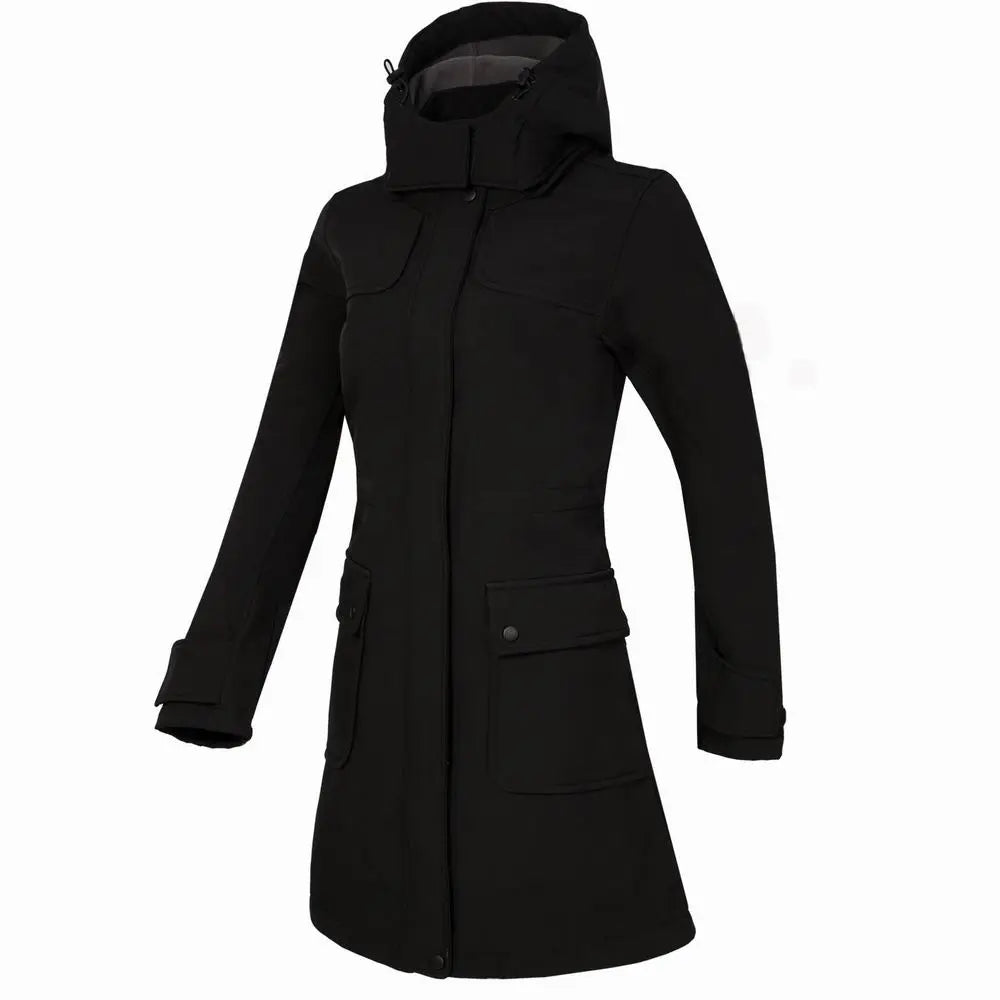 Flavia - Lässige Lange Outdoor-Skijacke Mit Kapuze Und Wasserdichtem Design Für Damen