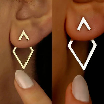 Damen Ohrringe – Geometrisches Design aus Legierung – Minimalistisch & Leicht