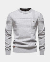 NIKOLAJ™ | BAUMWOLLPULLOVER – Hellgrau