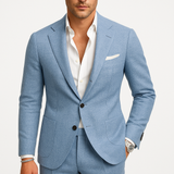 Nikolaus | Slim Fit Herren-Frühlingsanzug mit Taschen – Blau