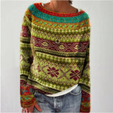 Norwegerpullover Damen | Pullover Norwegermuster | Traditionelles Design & wohlige Wärme – Gelb