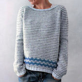 Norwegerpullover Damen | Pullover Norwegermuster | Traditionelles Design & wohlige Wärme – Hellblau