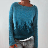 Norwegerpullover Damen | Pullover Norwegermuster | Traditionelles Design & wohlige Wärme – Blau