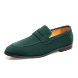Aberic - Samtige Penny-Loafer – Grün