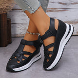 Alysson | Modische Orthopädische Klettsandalen – Schwarz