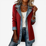 EMILI™ JACKE AUS DENIM-MISCHGEWEBE – Rot