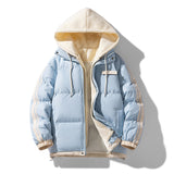 Herren wattierter Parka mit innenliegendem Hoodie und Zwei-Wege-Reißverschluss – Mailand