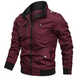 Herren Langarm-Jacke mit Taschen – Kastanienbraun