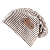 Damen Beanie-Mütze mit Streifenmuster – Khaki