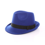 Damen Fedora-Hut mit Band – Blau