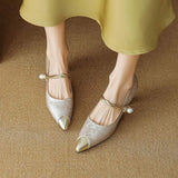 Pumps mit Kitten-Heel für Damen – Beige