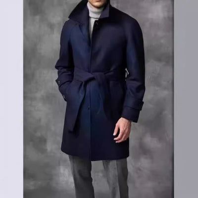 Herren eleganter Doppelreiher-Wollmantel Aliams