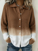 AVORA | KLASSISCHE, WEICHE STRICKJACKE – Braun und Weiß