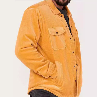 Herren Cordjacke mit praktischen Pattentaschen und weich gefüttertem Innenfutter Aliams