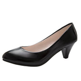 Damen Elegante Pumps Mit Blockabsatz – Bequeme Klassische Schuhe – Schwarz