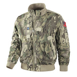 Herren Bomberjacke im Pilotendesign mit Multifunktionstaschen – Camouflage