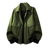 Herren Field-Bomberjacke mit Pattentaschen und Rippbündchen – Militärgrün