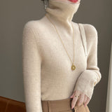 Damen Slim Fit Rollkragenpullover – Wildlederbeige