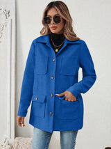 Damen Utility-Jacke mit praktischen Taschen – Königsblau