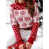 Beatrice | Damen-Weihnachtspullover im Fair-Isle-Muster – Rot