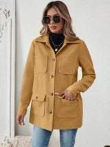 Damen Utility-Jacke mit praktischen Taschen – Braun