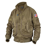 Herren Bomberjacke im Fliegerstil mit Thermofutter und Utility-Taschen – Khaki 1992