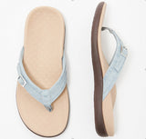 Lara | Elegante Komfort Zehentrenner Damen – Hellblau