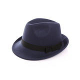Damen Fedora-Hut mit Band – Dunkelblau
