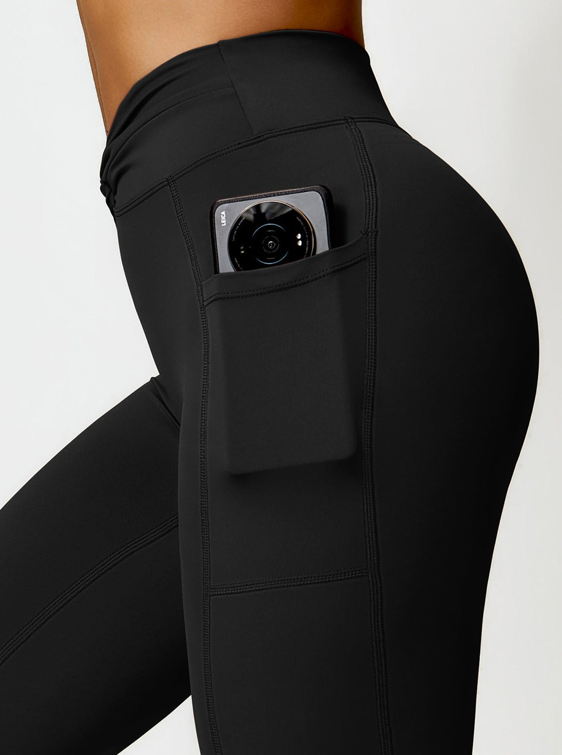 Elena | High-Waist Bootcut Leggings mit Taschen