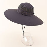 Damen Outdoor Sonnenhut mit breiter Krempe und atmungsaktiver Netzstruktur – Schwarzgrau
