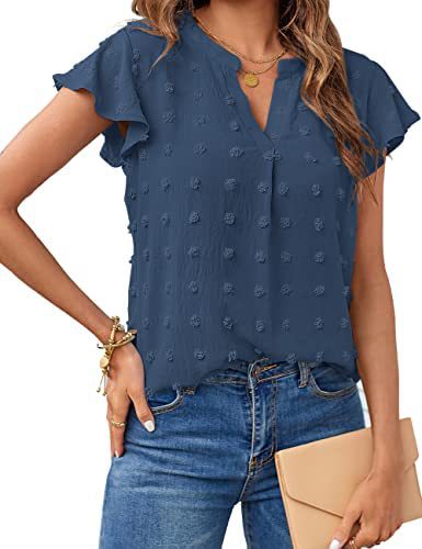 Amelina® | Ärmellose Damenbluse mit V-Ausschnitt