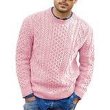 Emil | Herren Frühling Rundhals Strickpullover – Rosa