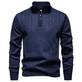 Herren Pullover mit Reißverschluss – Dunkelgrau