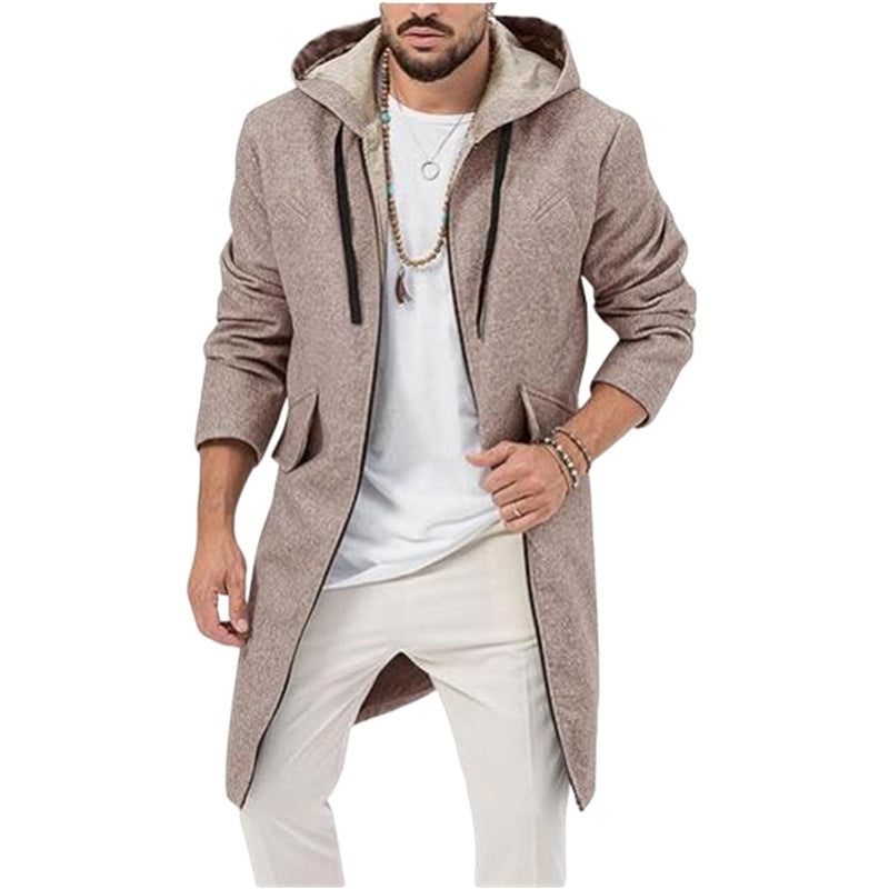 Herren modische Longjacke mit praktischem Kapuzen-Design Aliams