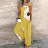 Aderyn - Luftiger bedruckter Jumpsuit – Gelb