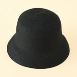 Damen Strohhut mit breiter Krempe – Schwarz