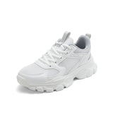 Damen Sportliche Air Cushion Sneakers Mit Atmungsaktivem Mesh – Komfort Laufschuhe – Weiß