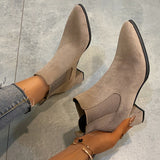 Damen Stiefeletten mit rutschfester Sohle und bequemer Passform – Khaki