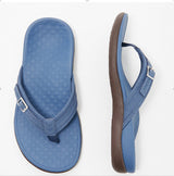 Lara | Elegante Komfort Zehentrenner Damen – Blau