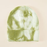 Damen Beanie-Mütze mit Batikdesign – Grün
