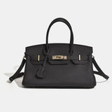 Jana | Damen Leder Schultertasche – Strukturierte Handtasche Rindsleder Crossbody für Büro 2026 – Ebenholz