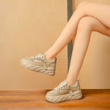 Plateausneaker für Damen | Gel-Einlegesohle mit Fußgewölbestütze – Beige