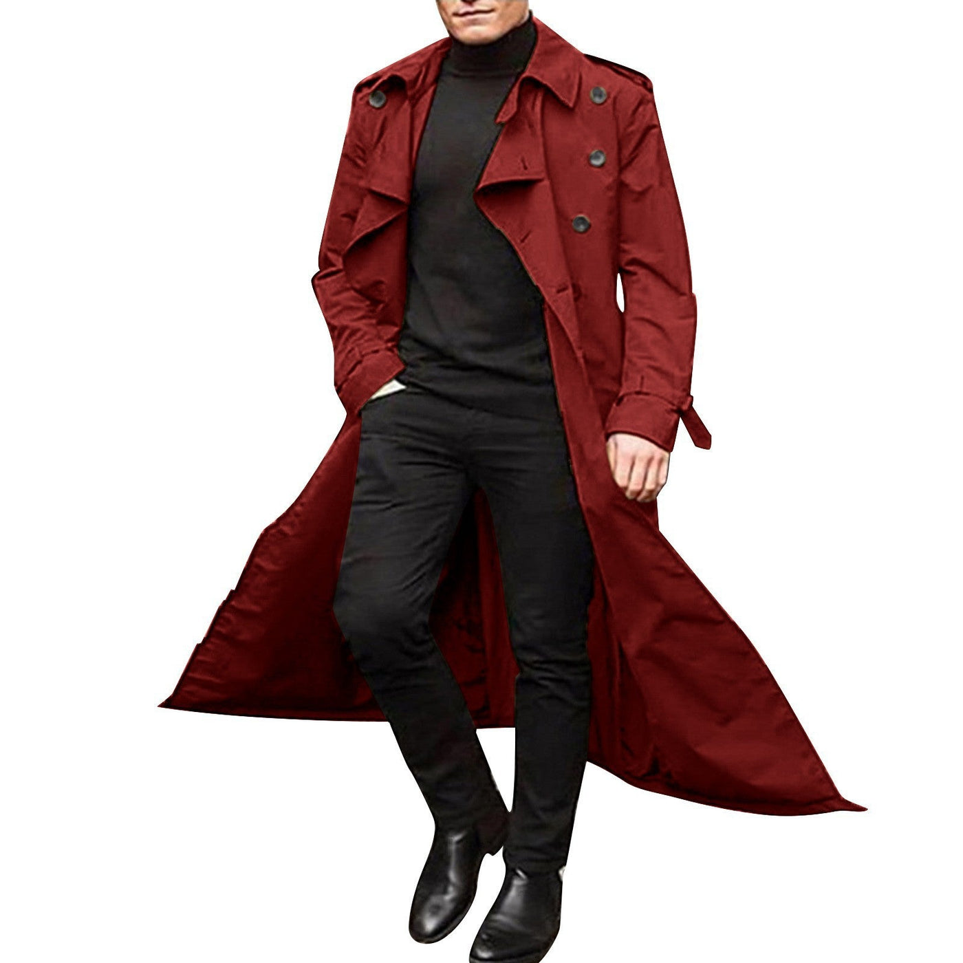 Herren eleganter Trenchcoat mit modernem Schnitt Aliams