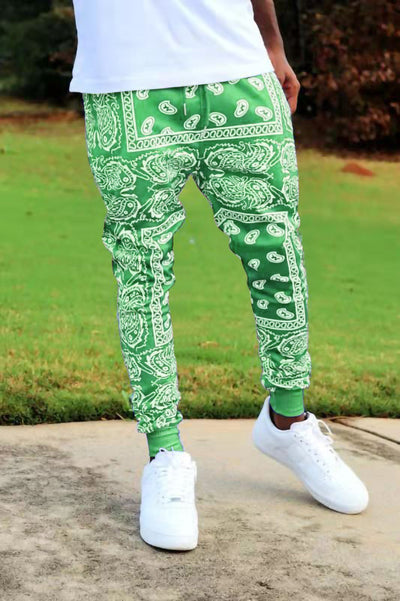 Herren Trendige Jogginghose mit Bandana-Muster Aliams