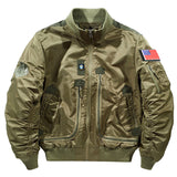 Herren Bomberjacke im Fliegerstil mit mehreren Taschen – Khaki