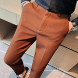 Emil | Herren Frühlings Strukturierte Slim-Fit Freizeithose – Braun