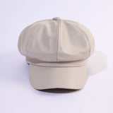 Damen Baker Boy Cap – Creme
