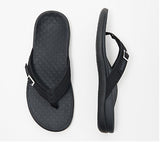 Lara | Elegante Komfort Zehentrenner Damen – Schwarz