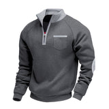 Ivervane - Weicher Half-Zip-Pullover – Grau