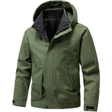 Herren Langarm-Hoodie-Jacke mit Taschen – Tarnmuster